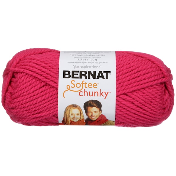 Bernat HOT PINK YARN SOFTEE CHUNKY 16112828416 Zoro